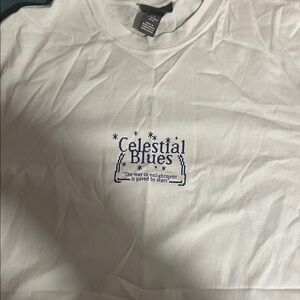 H&M Celestial Blues White Tee